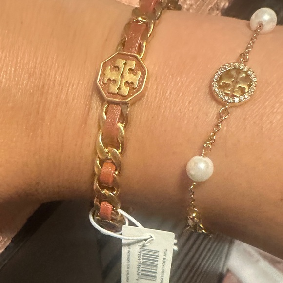 Lovely Tory Burch Brown and Gold Braided Cuff Bracelet - Picture 5 of 5